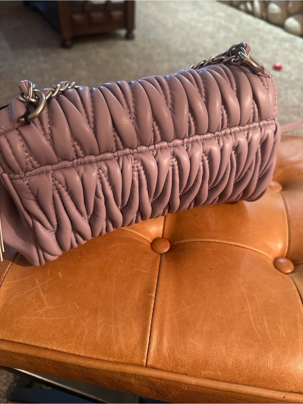 Steve Madden BYORKK Mauve Ruched Crossbody Bag NWT - Picture 6 of 8